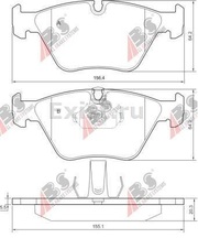 Тормозные колодки передние BMW 3(E36),  3(E46),  5(E39),  X5 / ABS 36998