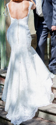 Продам гипюровое свадебное платье со шлейфом