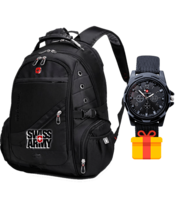 Швейцарский рюкзак SWISSGEAR + часы Swiss army в подарок